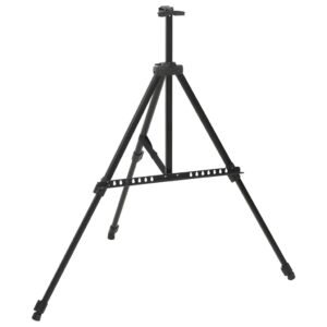 Adjustable Metal Easel for Art Display  Black  Versatile Presentation Stand