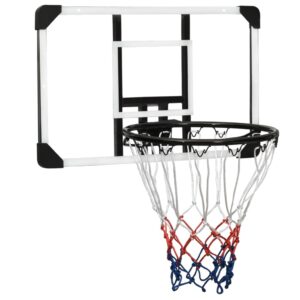 Outdoor Indoor Polycarbonate Basketball Backboard Wall Mount Hoop Net Set