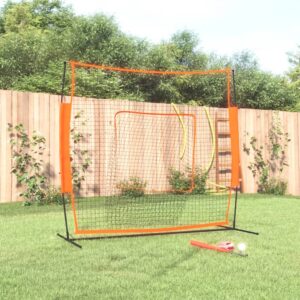 Portable Baseball Practice Net Red Black - Durable Polyester Steel Frame