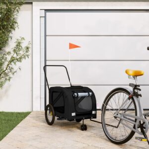 Pet Bicycle Trailer Durable Iron Frame Comfortable Oxford Fabric Safe Ride