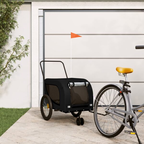 Comfortable Durable Pet Bike Trailer Oxford Fabric Iron Frame with PVC Cover