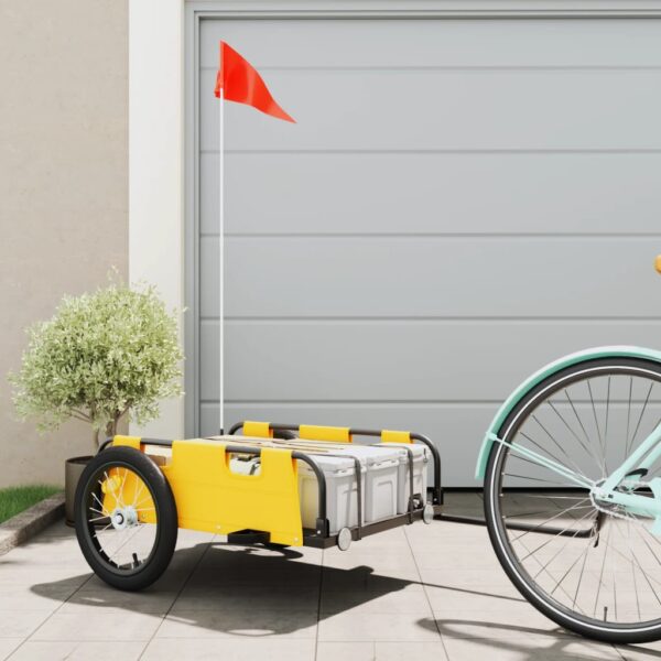 High-Quality Yellow Bike Cargo Trailer - Durable Oxford Fabric & Iron Frame