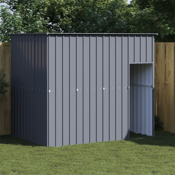 HomeDiscount-Dog House with Roof Anthracite 214x153x181 cm Galvanised Steel