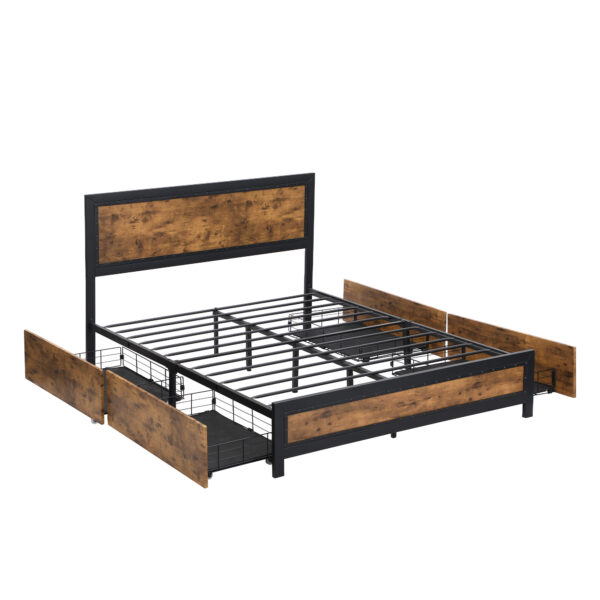 HomeDiscount-Metal Bed Frame Double Mattress