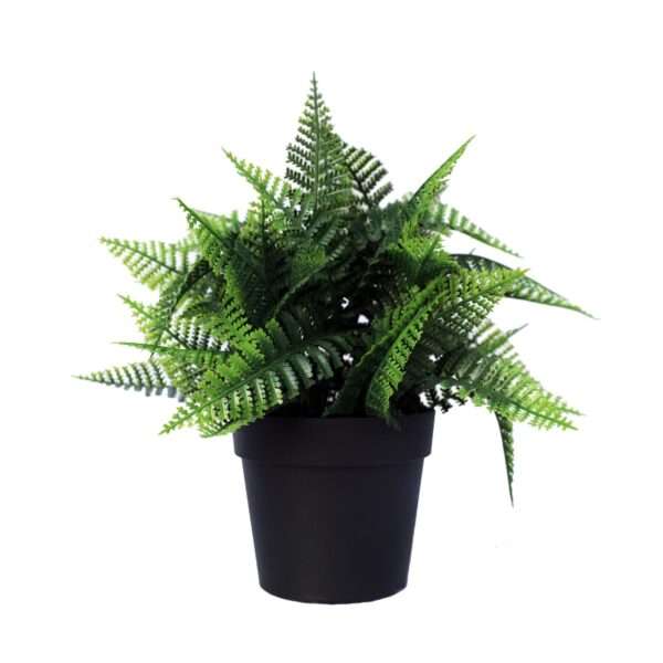 HomeDiscount-Small Potted Artificial Persa Boston Fern Plant UV Resistant 20cm