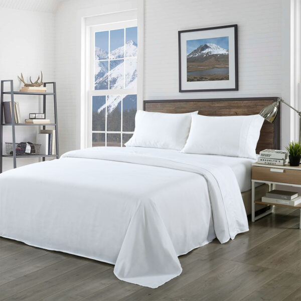 HomeDiscount-Blended Bamboo Sheet Set White - King