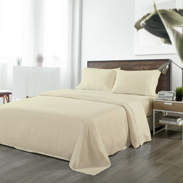 HomeDiscount-Blended Bamboo Sheet Set Dark Ivory - King