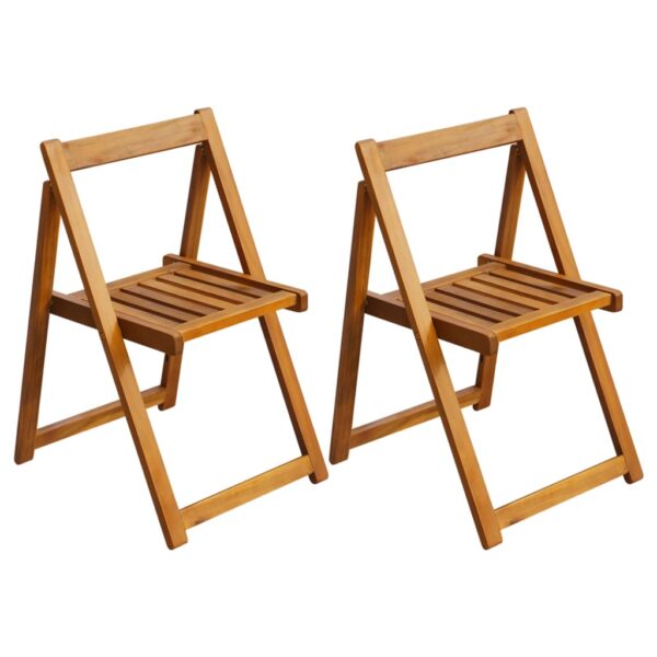 HomeDiscount-Folding Garden Chairs 2 pcs Solid Acacia Wood