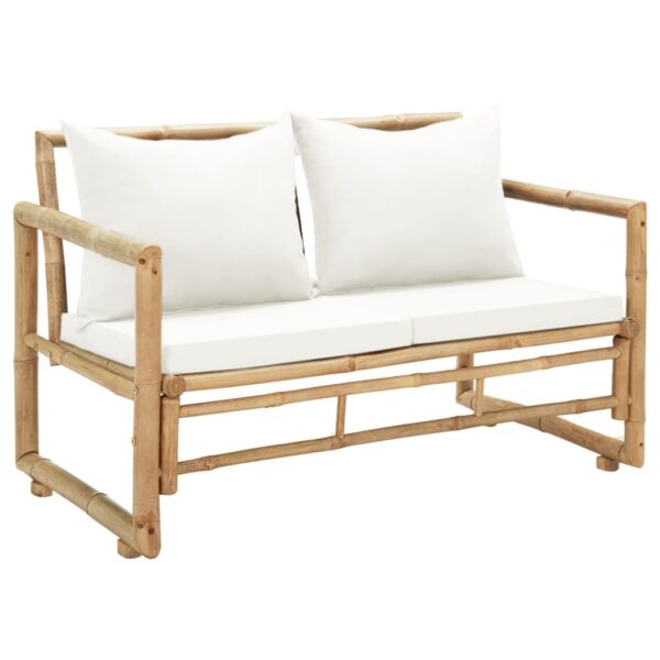 HomeDiscount-2 Seater Garden Sofa with Cushions Bamboo