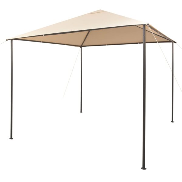 HomeDiscount-Gazebo Pavilion Tent Canopy 3x3 m Steel Beige