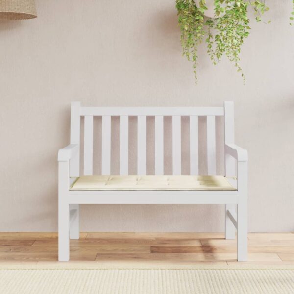 HomeDiscount-Garden Bench Cushion Cream 120x50x3 cm Oxford Fabric