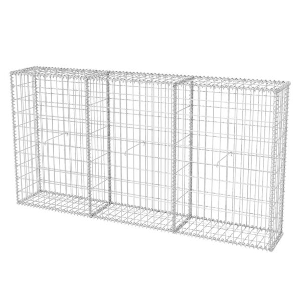 HomeDiscount-Gabion Basket Galvanised Steel 200x30x100 cm