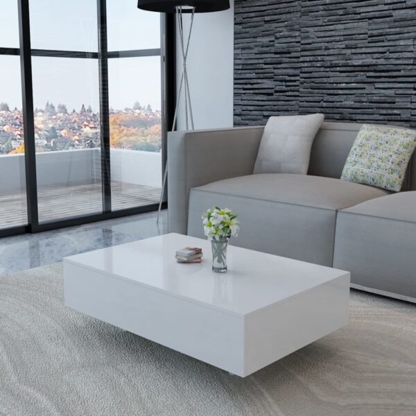 HomeDiscount-Coffee Table High Gloss White