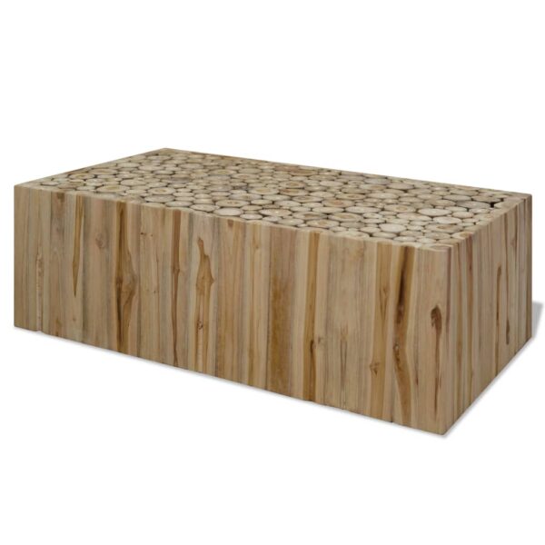 HomeDiscount-Coffee Table Genuine Teak 90x50x30 cm