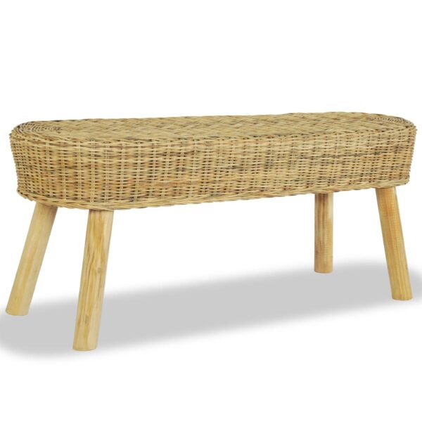 HomeDiscount-Hall Bench 110x35x45 cm Natural Rattan