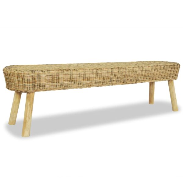 HomeDiscount-Hall Bench 160x35x45 cm Natural Rattan