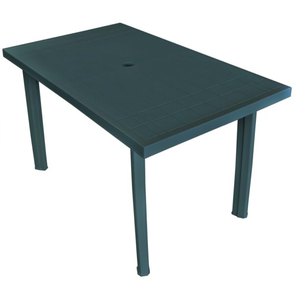 HomeDiscount-Garden Table Green 126x76x72 cm Plastic