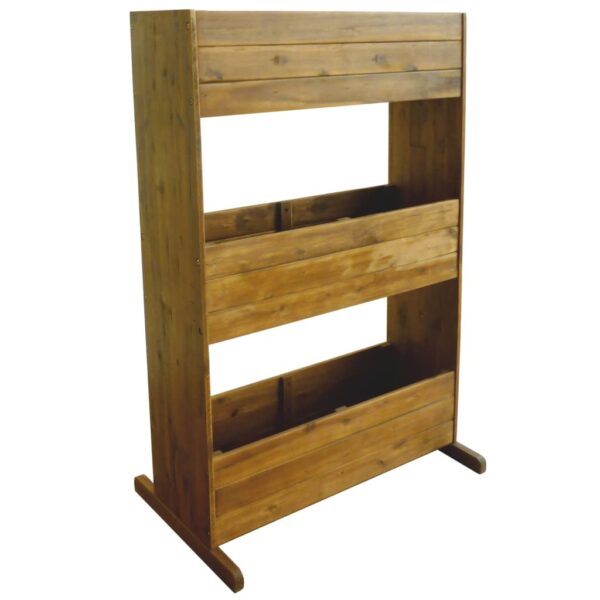 HomeDiscount-3-Tier Garden Raised Bed Solid Acacia Wood