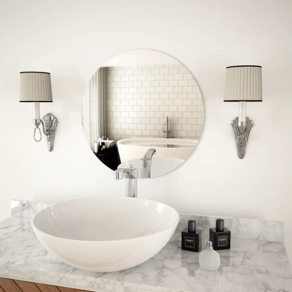 HomeDiscount-Wall Mirror 50 cm Round Glass