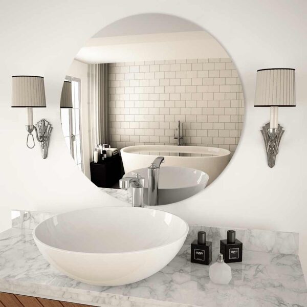 HomeDiscount-Wall Mirror 70 cm Round Glass