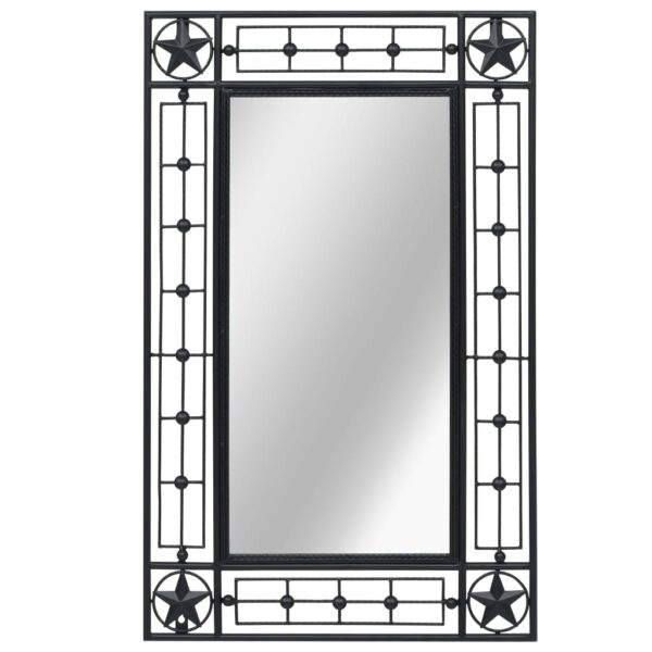 HomeDiscount-Wall Mirror Rectangular 50x80 cm Black