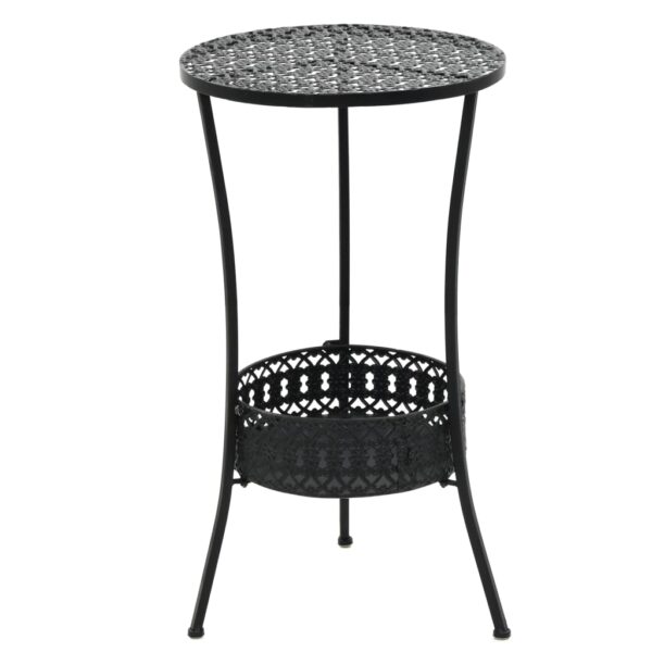 HomeDiscount-Bistro Table Black 40x70 cm Metal