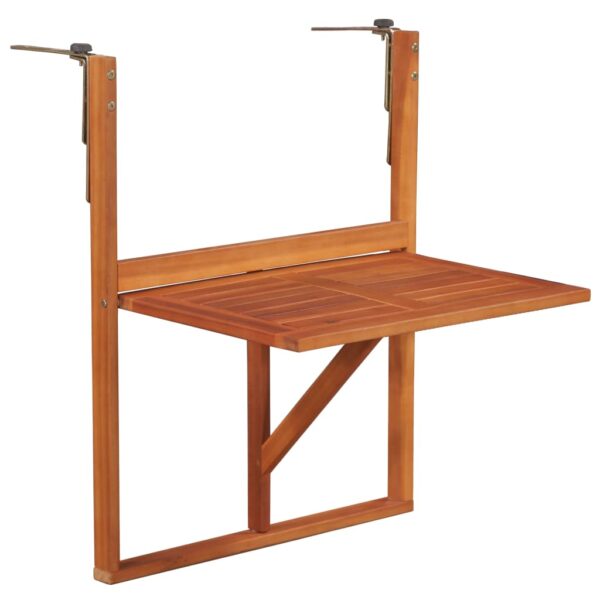 HomeDiscount-Hanging Balcony Table 64.5x44x80 cm Solid Acacia Wood