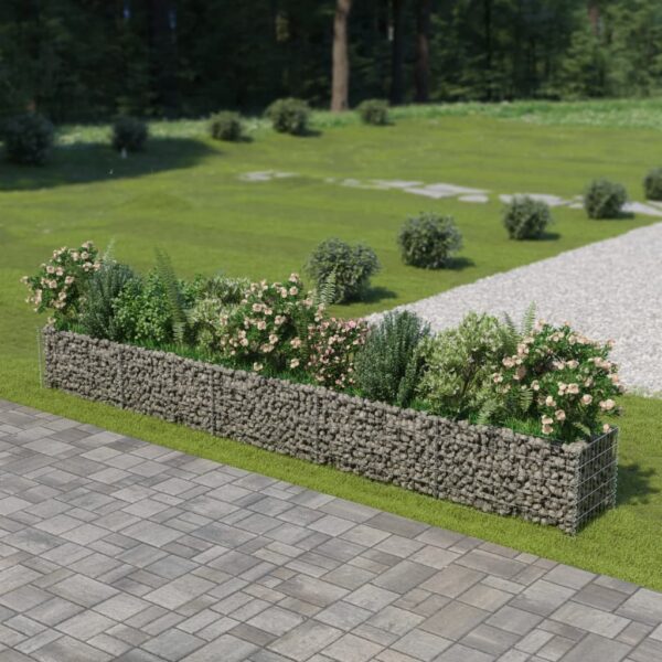 HomeDiscount-Gabion Raised Bed Galvanised Steel 450x50x50 cm