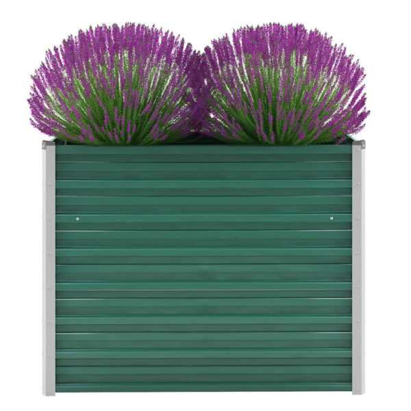 HomeDiscount-Garden Raised Bed Galvanised Steel 100x40x77 cm Green