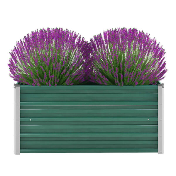 HomeDiscount-Garden Raised Bed Galvanised Steel 100x40x45 cm Green