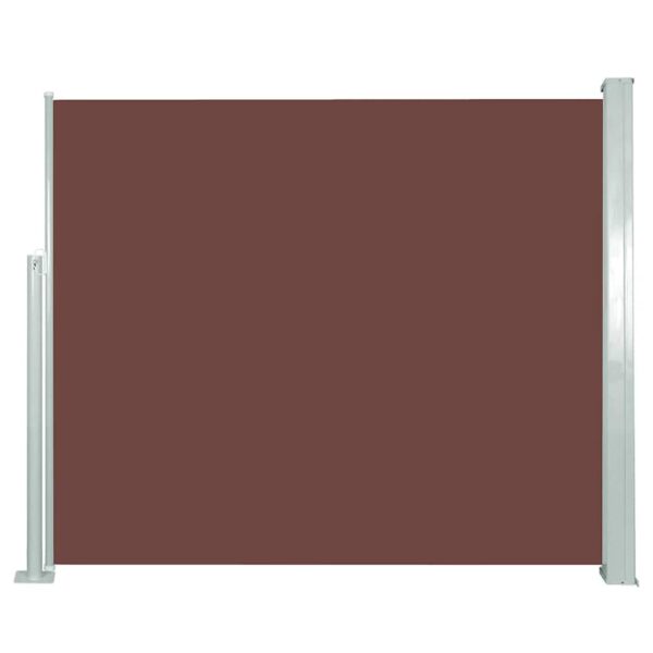 HomeDiscount-Retractable Side Awning 120 x 300 cm Brown