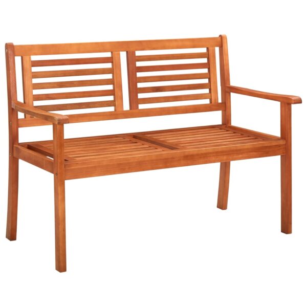 HomeDiscount-2-Seater Garden Bench 120 cm Solid Eucalyptus Wood