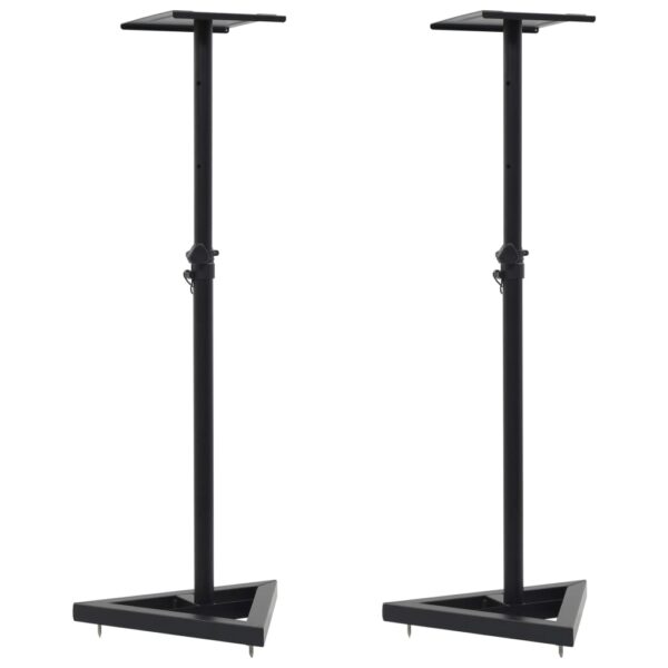 HomeDiscount-Studio Monitor Speaker Stands 2 pcs Black Steel