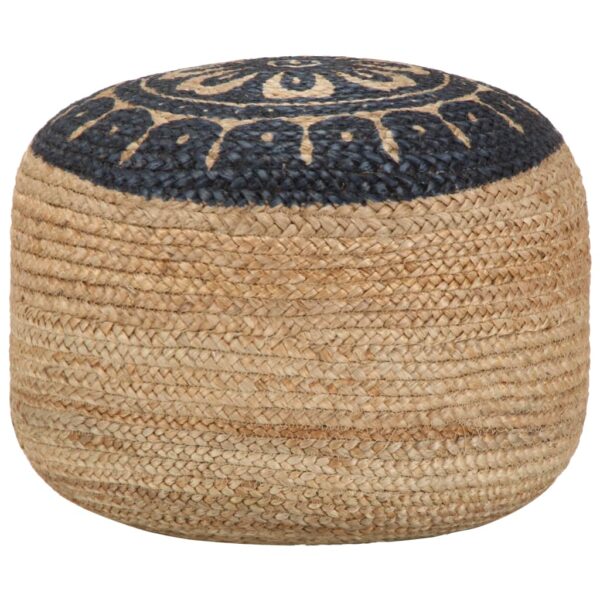 HomeDiscount-Handmade Pouffe Blue 45x30 cm Jute