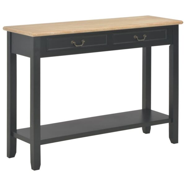 HomeDiscount-Console Table Black 110x35x80 cm Wood