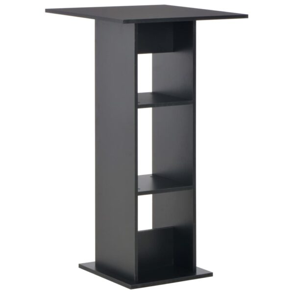 HomeDiscount-Bar Table Black 60x60x110 cm