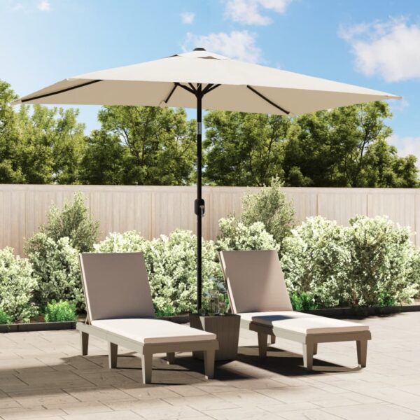 HomeDiscount-Garden Parasol 200 x 300 cm Sand White Rectangular