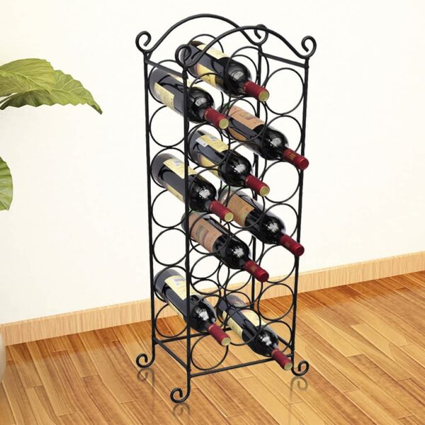 HomeDiscount-Wine Rack for 21 Bottles Metal