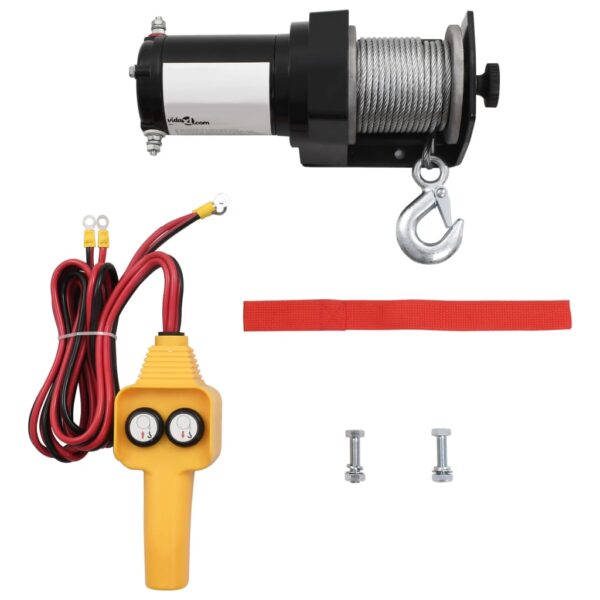 HomeDiscount-12 V Electric Winch 907 KG Wire Remote Control