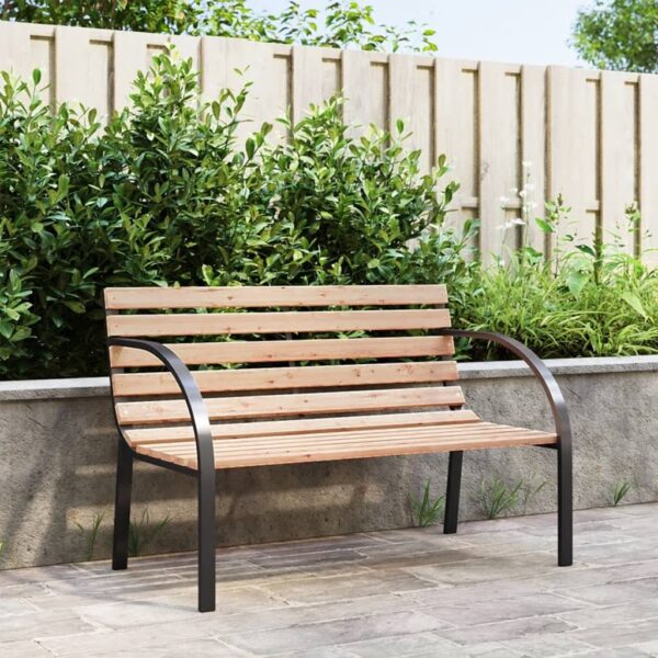 HomeDiscount-Garden Bench 120 cm Wood and Iron