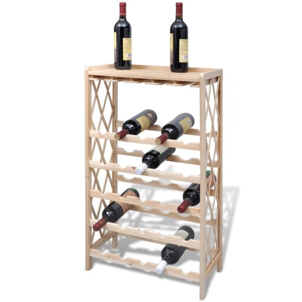 HomeDiscount-Wine Rack for 25 Bottles Solid Fir Wood