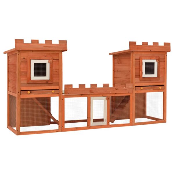 HomeDiscount-Outdoor Large Rabbit Hutch House Pet Cage Double House