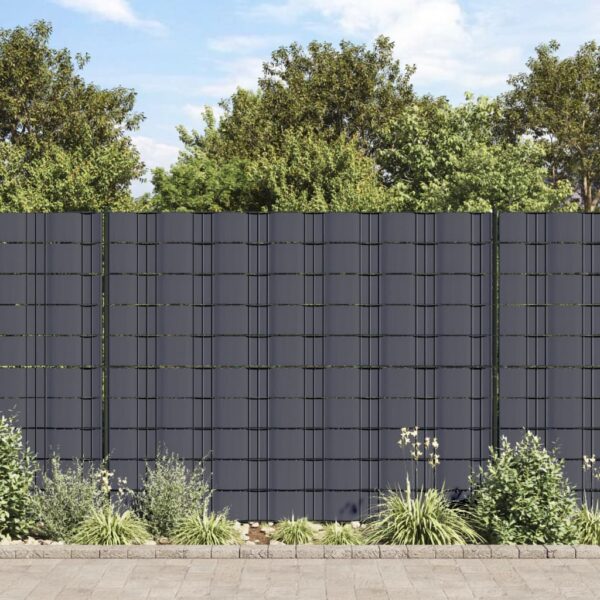 HomeDiscount-Garden Privacy Screen PVC 70x0.19 m Dark Grey