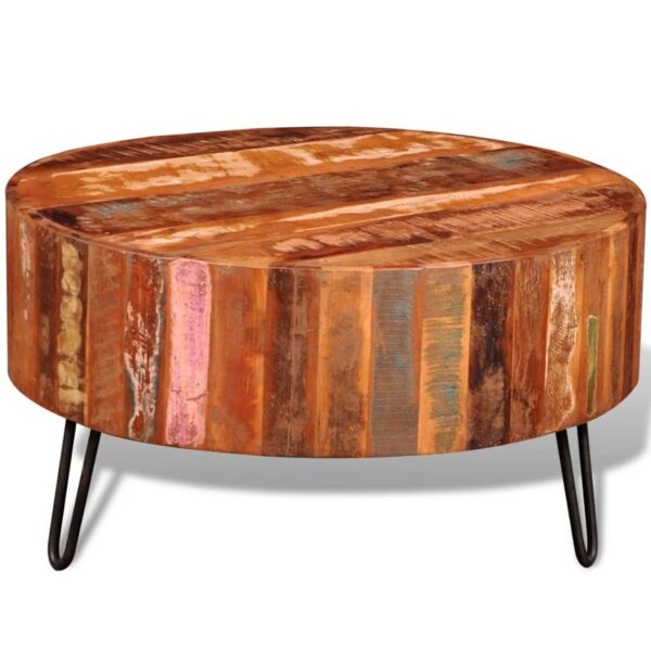 HomeDiscount-Coffee Table Solid Reclaimed Wood Round