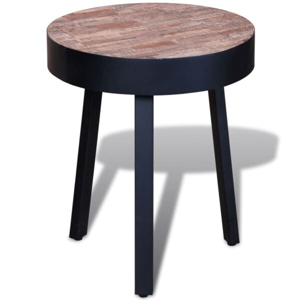 HomeDiscount-End Table Round Reclaimed Teak Wood