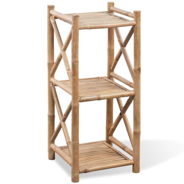 HomeDiscount-3-Tier Square Bamboo Shelf