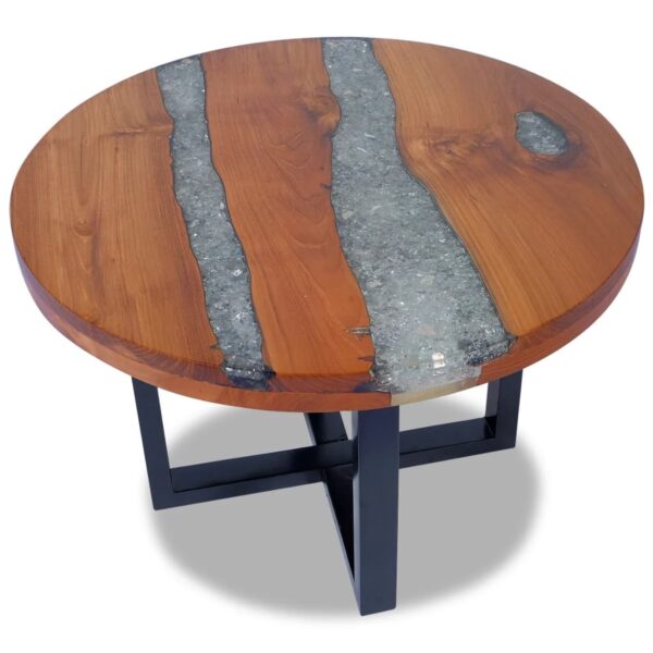 HomeDiscount-Coffee Table Teak Resin 60 cm