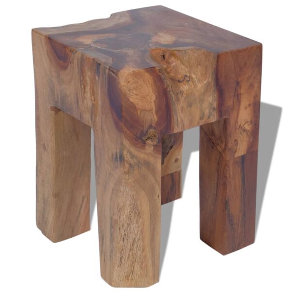 HomeDiscount-Stool Solid Teak Wood