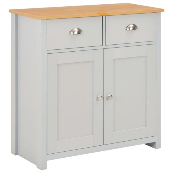 HomeDiscount-Sideboard Grey 79x35x81 cm