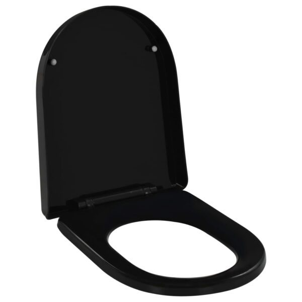 HomeDiscount-Soft-close Toilet Seat with Quick-release Design Black